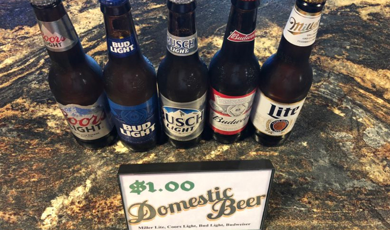 $1.00 Select 12oz Bottled Beers